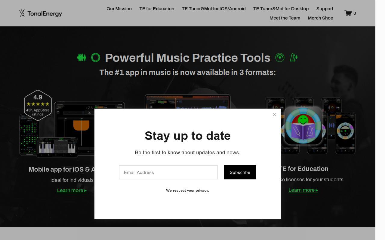 TonalEnergy Tuner & Metronome screenshot