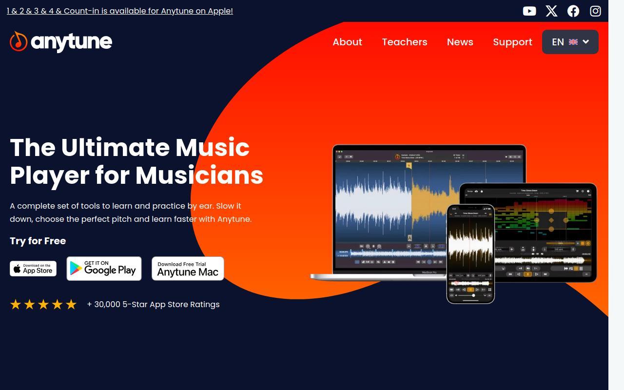 Anytune screenshot